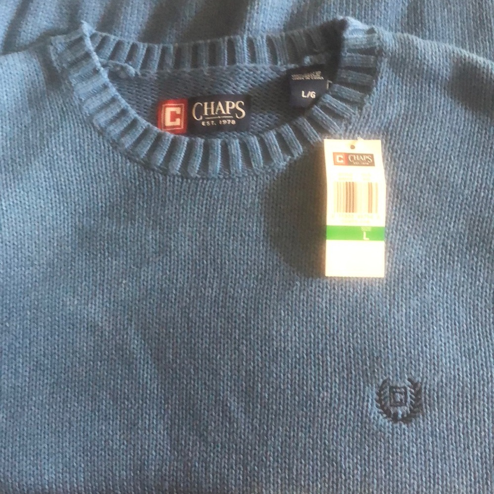 Chaps Ribbed Knit Crew Neck Sweater - Picture 2 of 3